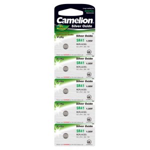Camelion Silveroxid-knappcell SR41/SR41W / G3 / 392 / LR41 / 192 5/ Blister