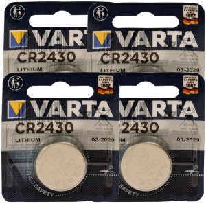 4x Lithium knappcell batterier Varta Electronic CR2430 3V 1/ Blister