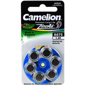 Camelion Hselrapparat batteri A675 / AE675 / DA675 / PR1154 / PR44 / V675att / ZL675 6/ Blister