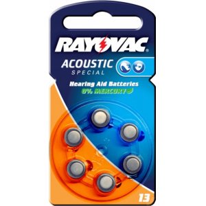 Rayovac Acoustic Special Hselrapparat batteri Typ 13 / 13AE / AE13 / DA13 / PR48 / V13att  6/ Blister