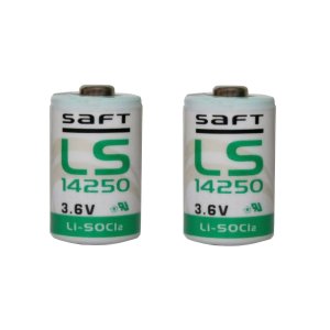 2x Lithium batteri Saft LS14250 1/2AA 3,6Volt