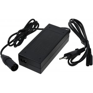 laddare, strmfrsrjningtyp HP1202L3 till E-Bike-, El-Cykel 36V-batteri, 2,2A, 3-Pin-XLR-kontakt