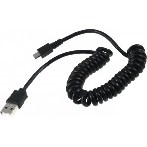 Goobay USB Spiralkabel 1m med Micro USB-anslutning