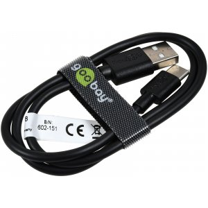Goobay USB-C Lade och Synkronisringskabel till enheter med USB-C-frbindelse  , 0,5m, svart