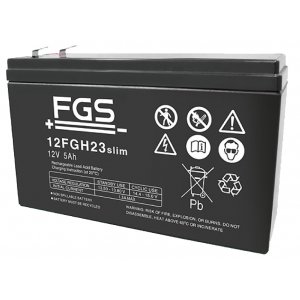 FGS 12FGH23slim High Rate blybatteri 12V 5Ah