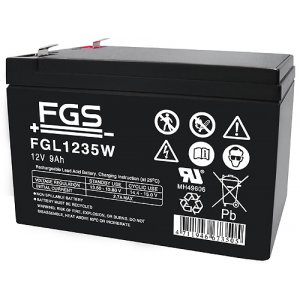 FGS FGL1235W High Rate blybatteri 12V 9Ah