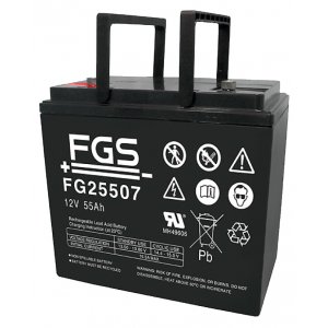 FGS FG25507 Cyklisk blybatteri 12V 55Ah