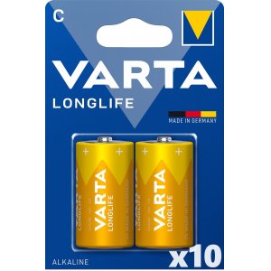 Varta Longlife Alkaline Batteri LR14 C 2/ Blister 10 paket 04114101412