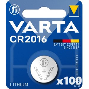 Varta CR2016 knappcell Batteri Lithium 3V 1 Blister x 100 (100 batterier)