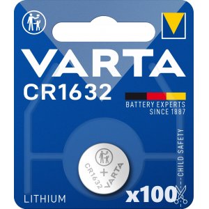 Varta CR1632 knappcell Batteri Lithium 3V 1 Blister x 100 (100 batterier)