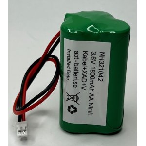 Nimh batteripaket 3,6V 1800mAh AA HT Pyramid XAD+V (NH321042)