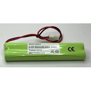 Nimh batteripaket 4,8V 850mAh AAA Std. 2-stav Kontakt K10 +V (NH410531)