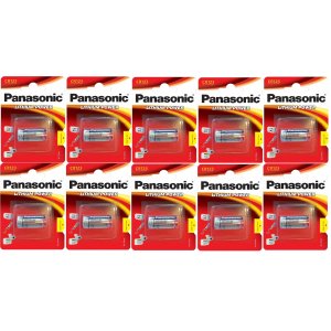 Panasonic CR123A Lithium Batteri 3V 10 x 1 Blister (10 batterier)