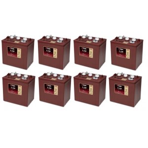 Batteri fr golfbil Yamaha, EZ Go, Club Car och Melex Trojan T-125 Deep-Cycle Lead-battery Set 48V 240AH (8 X T-125)