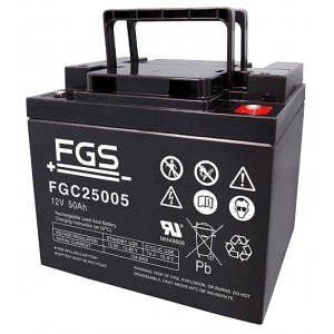 Batteri till Solar, Solfngare, Solceller FGS FGC25005 Cyklisk blybatteri 12V 50Ah