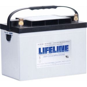 Batteri till Solar, Solfngare, Solceller Lifeline Deep Cycle blybatteri GPL-27T 12V 100Ah