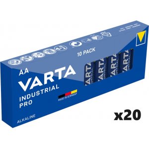 Batteri till Lssystem Varta Industrial Pro Alkaline LR03 AAA 10/ x 20 (200 batterier) 4003211111
