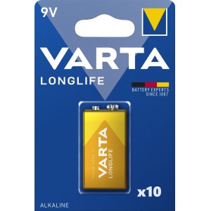Batteri till Lssystem Varta Longlife Power Alkaline 6LR61 E 1/ Blister 10 paket 04922121411