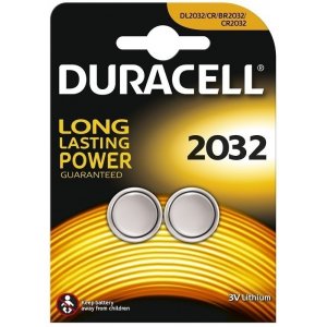 Batteri till VVS Duracell CR2032 Lithium knappcell 2/ Blister