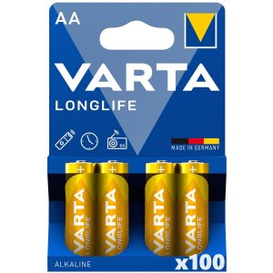 Batteri till VVS Varta Longlife Power Alkaline LR6 AA 4/ Blister 100 paket 04906121414