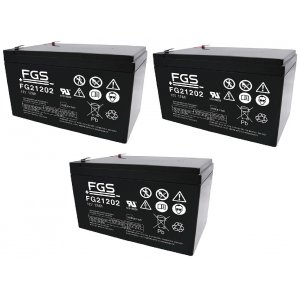 36V 12Ah Batteri till El-skoter och El-ATV (3 batterier  12V)