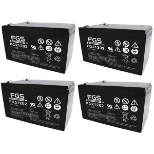 48V 12Ah Batteri till El-skoter och El-ATV (4 batterier  12V)