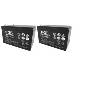 24V 15Ah Batteri till El-skoter och El-ATV (2 batterier  12V)