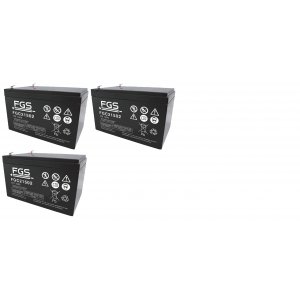 36V 15Ah Batteri till El-skoter och El-ATV (3 batterier  12V)
