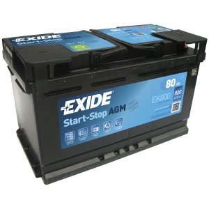 StartBatteri till Ndstrmsgenerator Exide EK800 AGM-Batteri 12V 80Ah