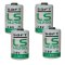 4x Lithium batteri Saft LS14250 1/2AA 3,6Volt