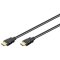 High Speed HDMI Kabel med standard-kontakt (typ A) 1,5m, svart, frgyldt anslutningr