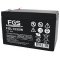 FGS FGL1235W (FGC20902) High Rate Longlife blybatteri 12V 9Ah