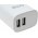 powery Multi-LadeAdapter med 2 USB-Buchsen 2,4A Hvid