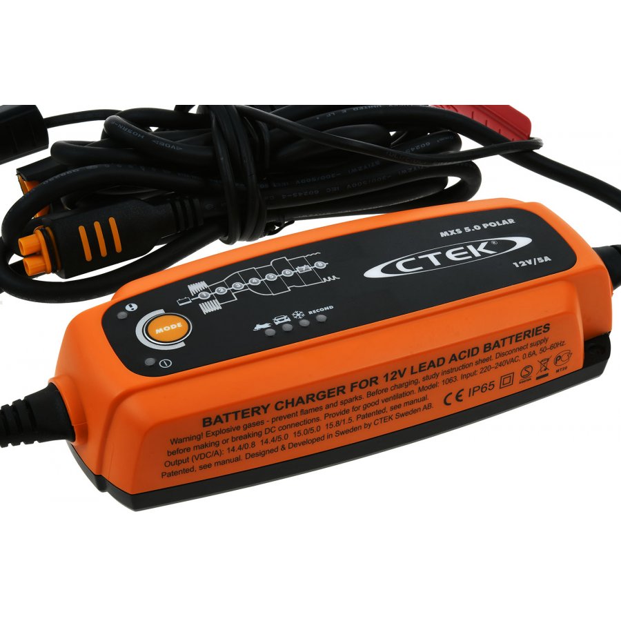 CTEK MXS 5.0 Polar (56-855) batteri-laddare, fullautomatiskt