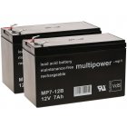Ersttningsbatteri (multipower) till UPS Apc Smart-UPS SC1000I 12V 7Ah (erstter 7,2Ah)