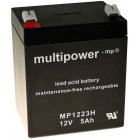 powery blybatteri (multipower) MP1223H Kompatibel med FIAMM FGH20502 (High Ratte)