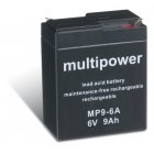 powery blybatteri (multipower) MP9-6A