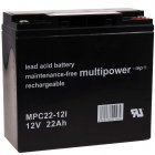powery blybatteri (multipower) MP22-12C Cyklisk