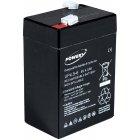 Powery Blei-Gel-Batteri till Reinigungsmaschinen Rasenmher 6V 4,5Ah (erstter ocks 4Ah 5Ah)