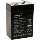 powery Bly-Gel batteri till Lampa Johnlite, Halochen 6V 6Ah (erstter ocks 4Ah, 4,5Ah)