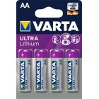 Varta Ultra Lithium AA Mignon batteri 4 pack