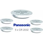 Panasonic Lithium knappcell CR2032 / DL2032 / ECR2032 5 st. lse