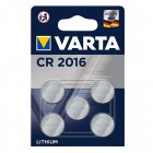Lithium knappcell, batteri Varta CR 2016, IEC CR2016, ersätter också DL2016, 3V 5/ Blister