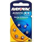 Rayovac Acoustic Special Höselrapparat batteri Typ 10 / AE10 / DA10 / PR230 / PR536 / V10att 6/ Blister
