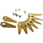 9x ersttningskniv Titan Blades / Schneid-Klingen (1 mm) fr Bosch Indego Morava Gold