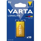 Varta Longlife Alkaline Batteri 6LR61 E 1/ Blister 10 paket 04122101411