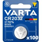 Varta CR2032 knappcell Batteri Lithium 3V 1 Blister x 100 (100 batterier)