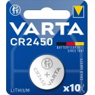 Varta CR2450 knappcell Batteri Lithium 3V 1 Blister x 10 (10 batterier)