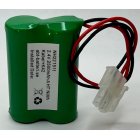 Batteri till Nödbelysning, Utrymningsarmaturer 2xSC 2,4V 1600mAh NiCd med 15cm kabel