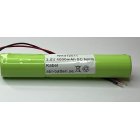 Batteri till Nödbelysning, Utrymningsarmaturer 5xD 6V 4000mAh NiCd med 15cm kabel